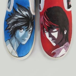 Hand-painted Death Note Themed Shoes